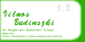 vilmos budinszki business card